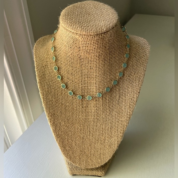 Raw and Rebellious Layering Necklace Gold and Blue - Picture 1 of 3